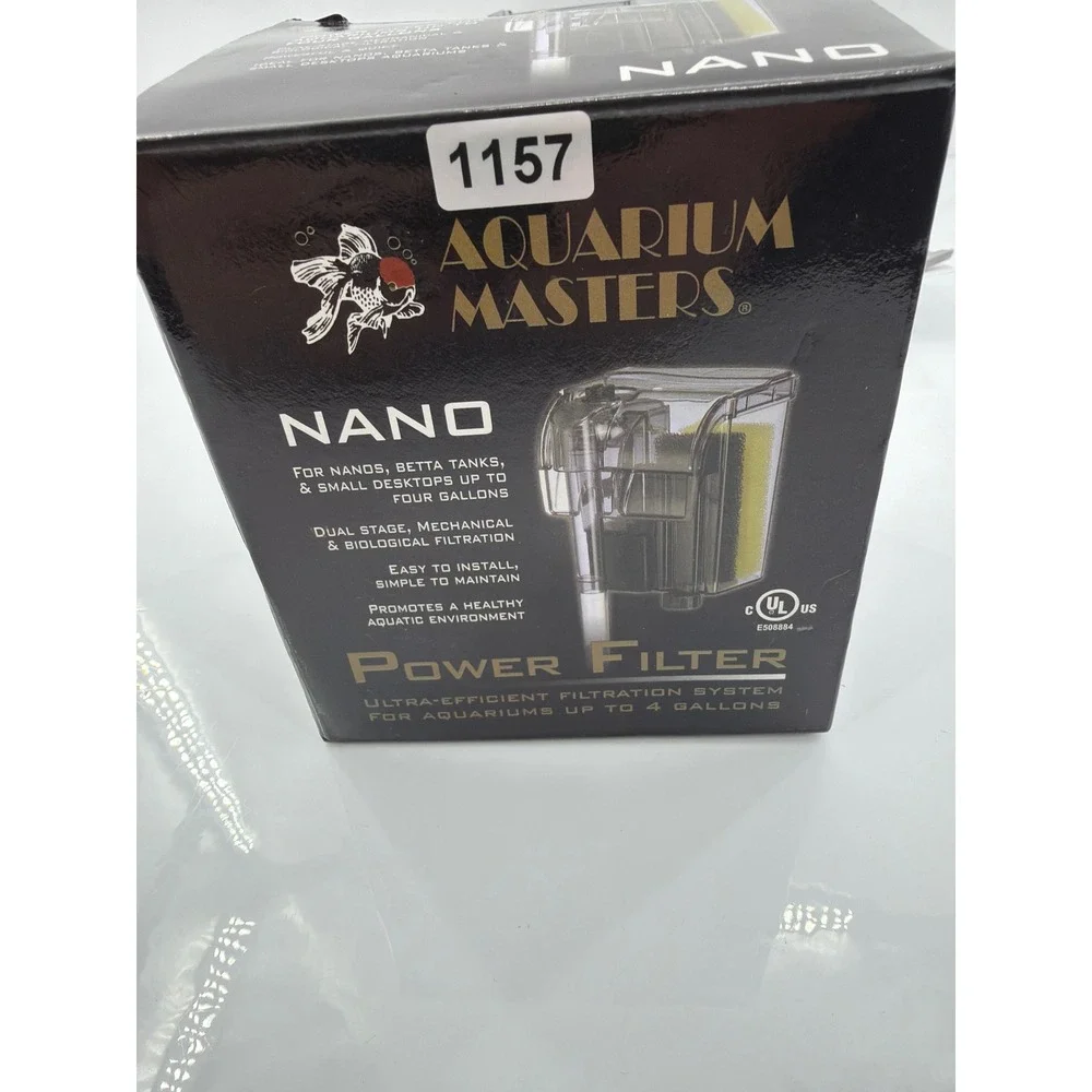 Aquarium Masters Nano Power Filter for Betta Tanks up to 4 Gallons 20GPH E508884